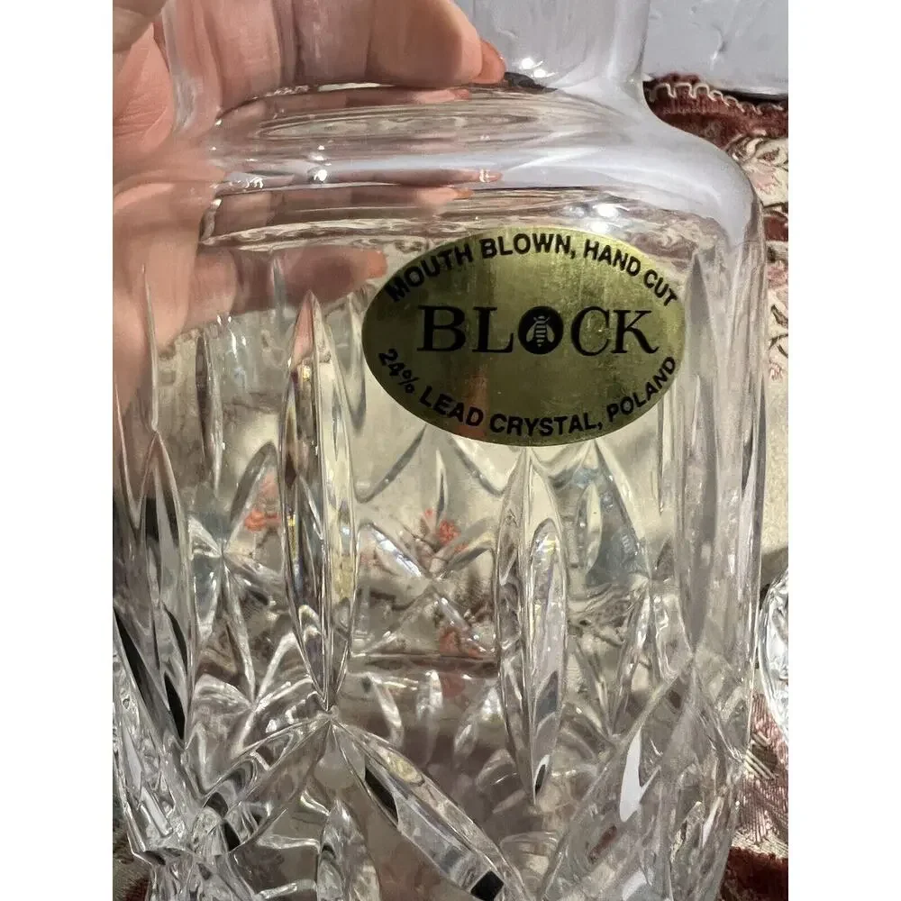 Crystal Clear Cut Glass Vase - Clear